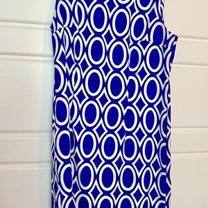 Cobalt & White Sleeveless Dress
